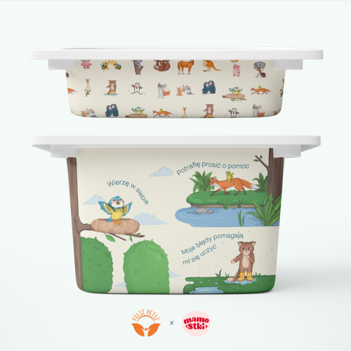 Komplet naklejek na pojemniki